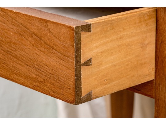 American Sheridan Cherry & Walnut Work Stand, Ca. 1830-50