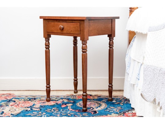 American Sheridan Cherry Single Drawer Work Stand, Ca. 1830-50 