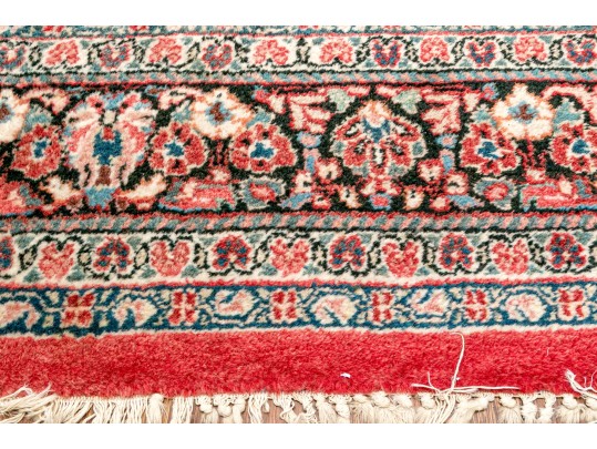 Antique Hand-Knotted Wool Persian Sarouck Carpet, 9'-3 X 6'-1