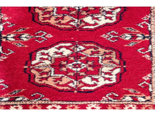 Hand-knotted Wool Bokhara Runner Carpet, 10'-1 X 2'-7
