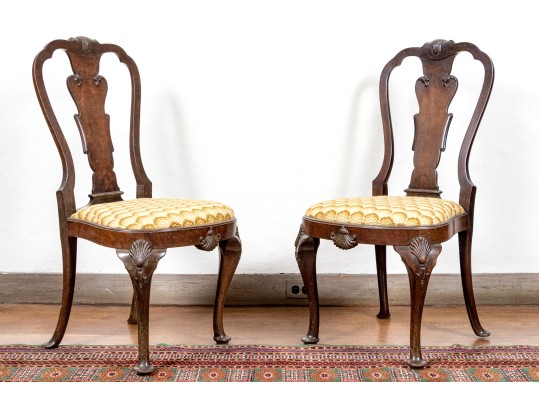 Pair Of Custom Reproduction Philadelphia Chippendale Style Chairs, 20th C.