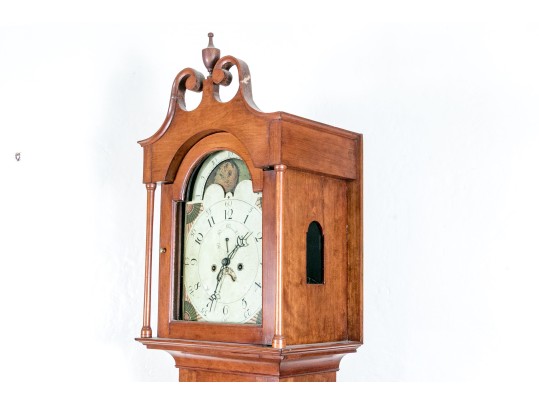 Connecticut Federal Tall Case Moon Phase Clock, Ca. 1790-1810
