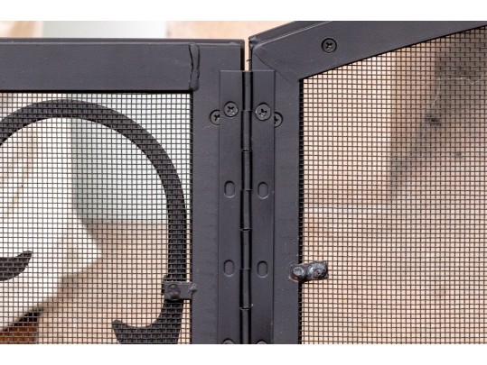 Heavy Quality Fireplace Spark Screen In Three Sections