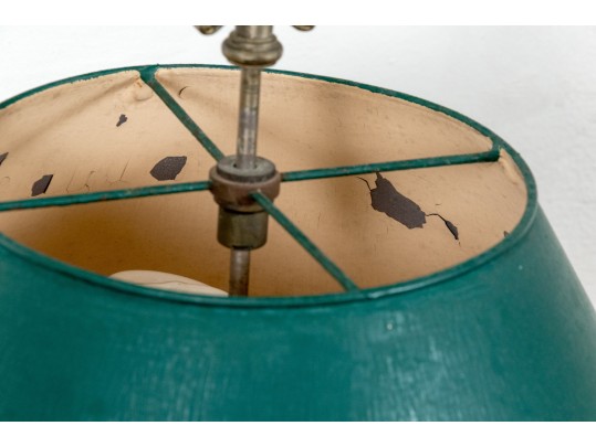 A Good Full Size Pair Of Antique Three Light Electrified Bouillotte Laps