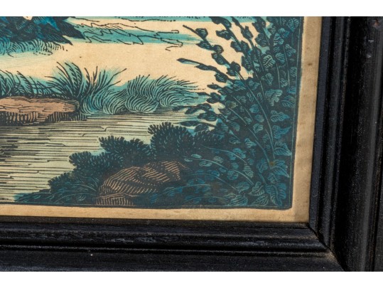 Thurston Family Victorian Hand-Colored Lithograph Childs Memorial, Ca. 1837