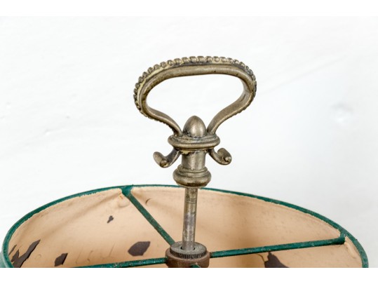 A Good Full Size Pair Of Antique Three Light Electrified Bouillotte Laps