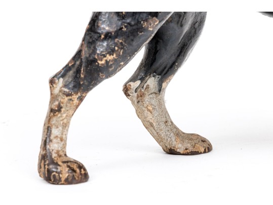 Antique Cast Iron Hand-painted Boston Terrier Doorstop