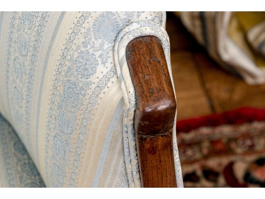 American 19th Century Five Leg Upholstered Settee
