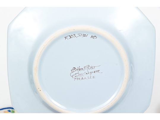 Collection Of Ten French Quimper Ceramics