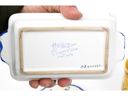 Collection Of Ten French Quimper Ceramics