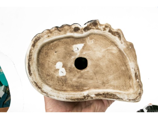 Pair Of English Staffordshire Painted Ceramic Spaniels