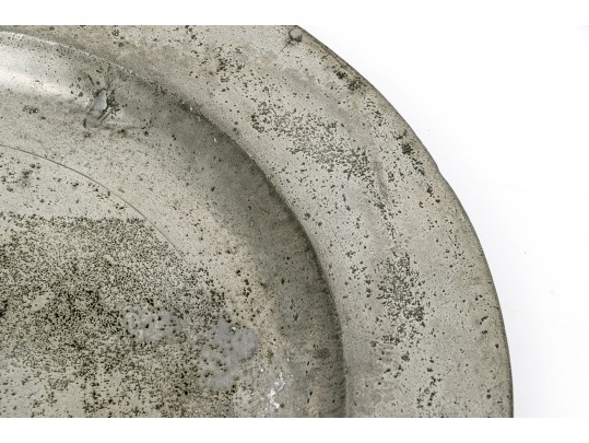 Five Antique Pewter Chargers