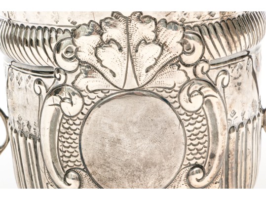 Antique English George Nathan & Ridley Hayes Sterling Silver Twin Handled Cup, 8.59 Ozt. 