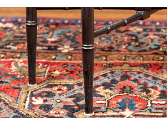 Vintage Hand Painted French Chinoiserie Tole Tray Top Table