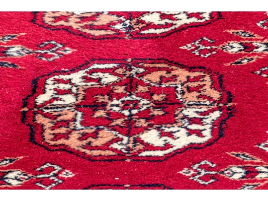 Hand-knotted Wool Bokhara Runner Carpet, 10'-1 X 2'-7