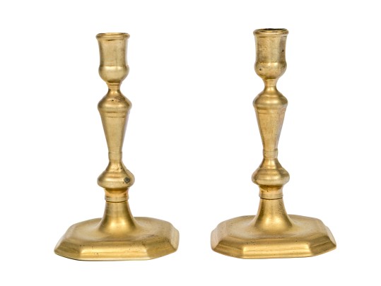 Pair Of Antique Brass Candlesticks