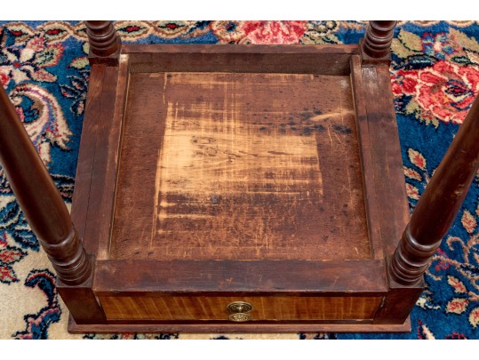 American Sheridan Single Drawer Work Stand, Ca. 1820-40