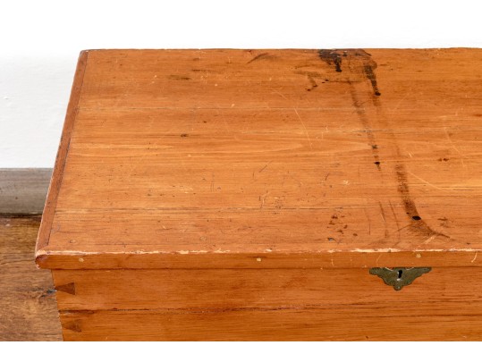 New England Pine Blanket Chest, 19th Century