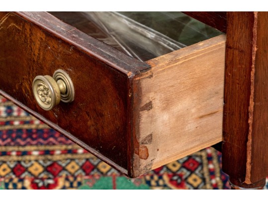 George III Style Mahogany Four Section Canterbury On Casters, 19th Century