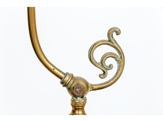 Antique Rembrandt Floor Lamp With Emeraldite Shade, Ca. 1920-30