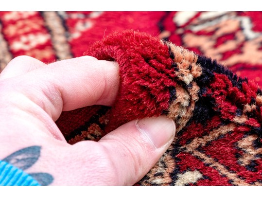 Hand-knotted Wool Bokhara Runner Carpet, 10'-1 X 2'-7