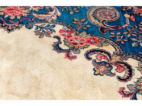 A Fine Persian Hand-Knotted Wool Open Field Kerman Carpet, 13'-9 X 10'-7, Ca. 1940 Or Earlier