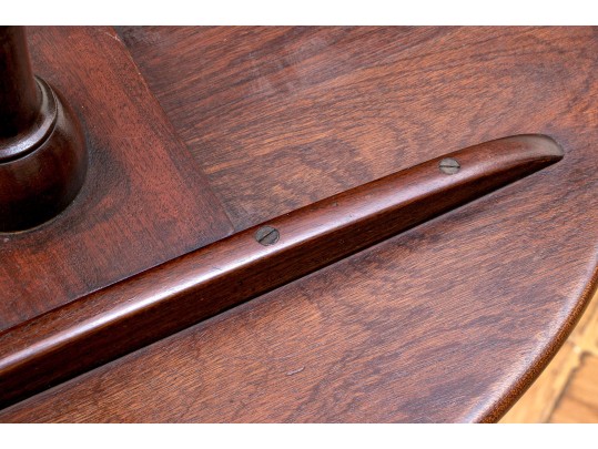 Federal Style Mahogany Oval Top Wine Stand, First Half 20th C.