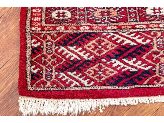 Hand-knotted Wool Bokhara Runner Carpet, 10'-1 X 2'-7