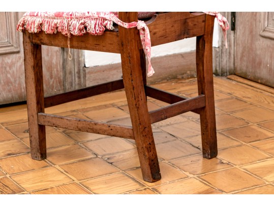 Antique New England Carved Splat Back Side Chair, Ca. 1760-80