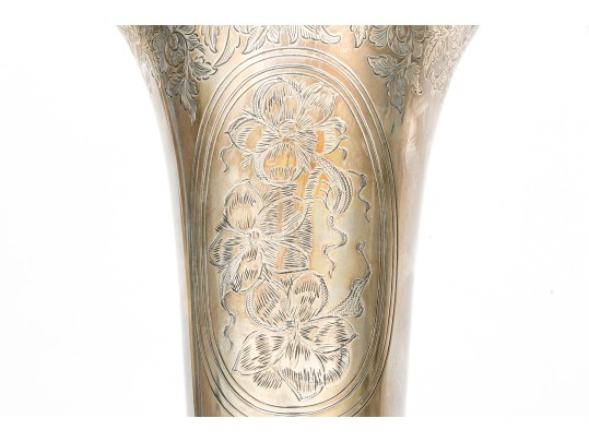 Gorham Sterling Silver Footed Beaker Vase, 19.91 Ozt. 