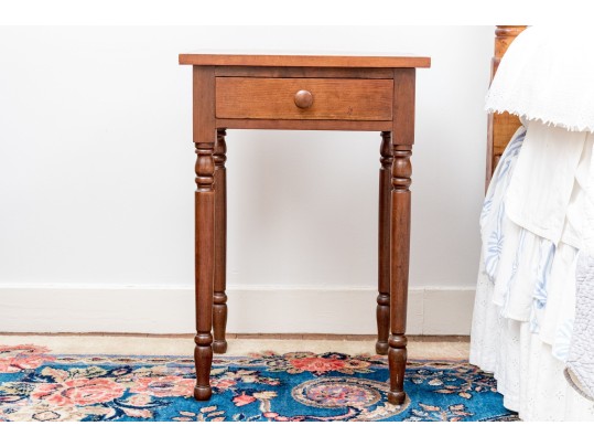American Sheridan Cherry Single Drawer Work Stand, Ca. 1830-50 