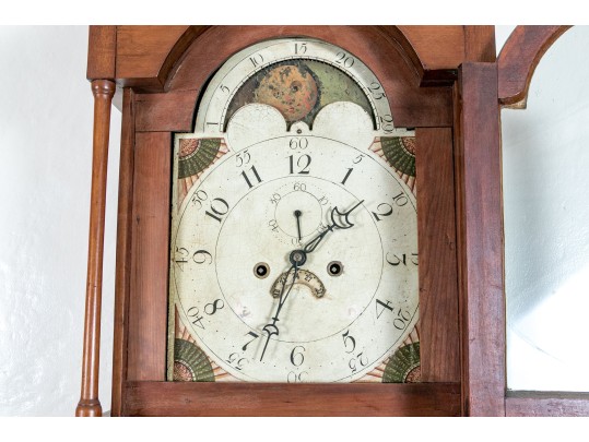Connecticut Federal Tall Case Moon Phase Clock, Ca. 1790-1810