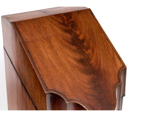 Two Antique Mahogany Knife Boxes