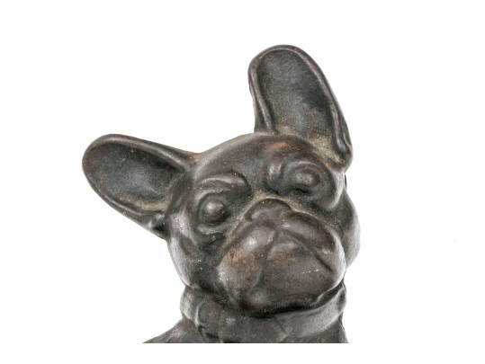 Cast Iron Seated Bulldog Form Door Stop