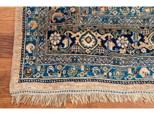 Antique Persian Hand-Knotted Wool Carpet, 11'-10