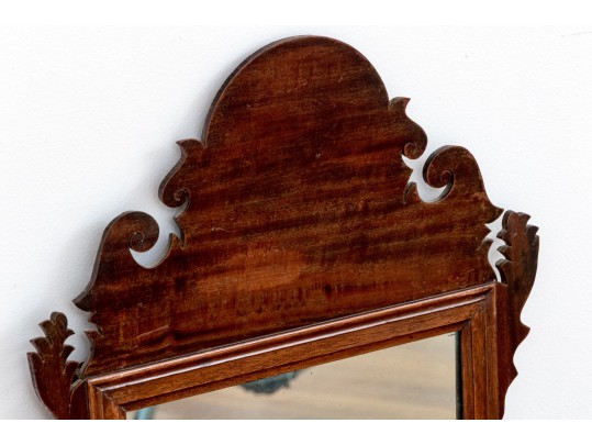 Pair Of Antique Mahogany Chippendale Style Looking Glasses, 19th Century