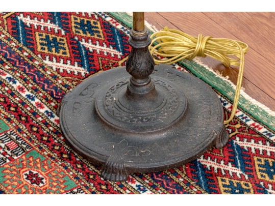 Antique Rembrandt Floor Lamp With Emeraldite Shade, Ca. 1920-30