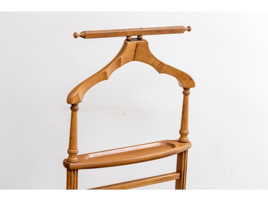Vintage Solid Maple Valet Stand