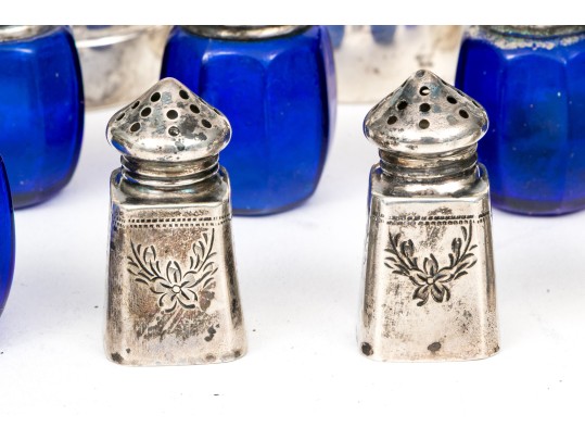Collection Of 16 Salt And Pepper Casters, Some Sterling