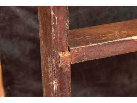 American Late Federal New England Upholstered Wingback Armchair, Ca. 1800-1820