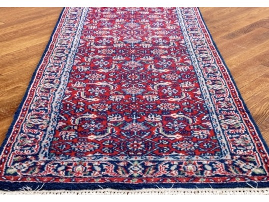 Hand-Knotted Wool Runner Carpet, 10'-7