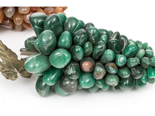 A Nice Collection Of Four Chinese Carved Stone Grape Clusters