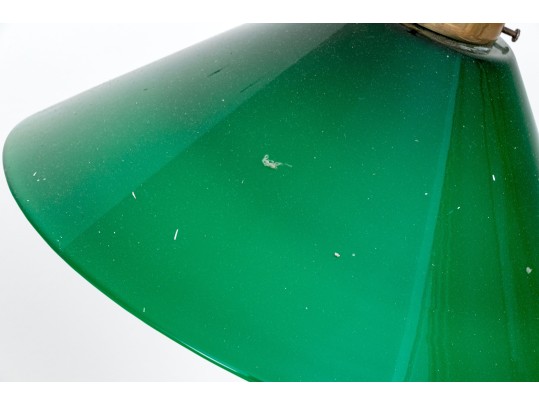 Antique Rembrandt Floor Lamp With Emeraldite Shade, Ca. 1920-30