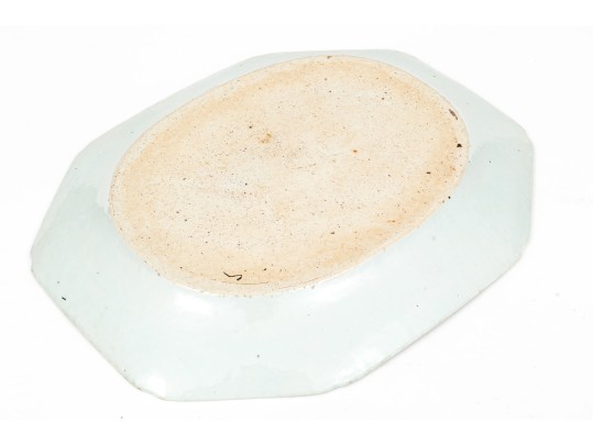 Antique 19th C. Chinese Export Blue And White Canton Pattern Porcelain Platter