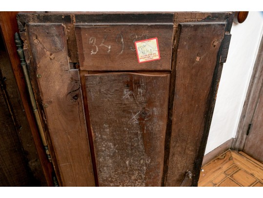 Antique French Dark Stained Fruitwood Tall Case Clock, 19th Century