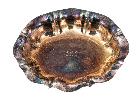 Italian Gianmaria Buccellati Sterling Silver Oval Bowl, 7.58 Ozt.