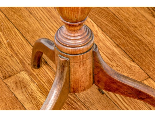 American Late Federal Well Figured Candle Stand, Ca. 1820-40, Probably Connecticut