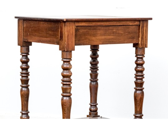 Handsome Pair Of Antique Sheridan Style Side Tables