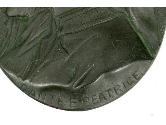 Pair Of Antique Cast Bronze Italian Cameo Plaques