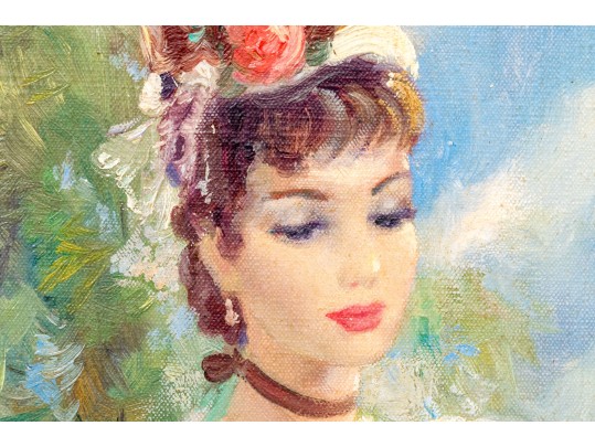 John Strevens (British, 1902-1990) Oil On Canvas, The Garden Of Luxembourg